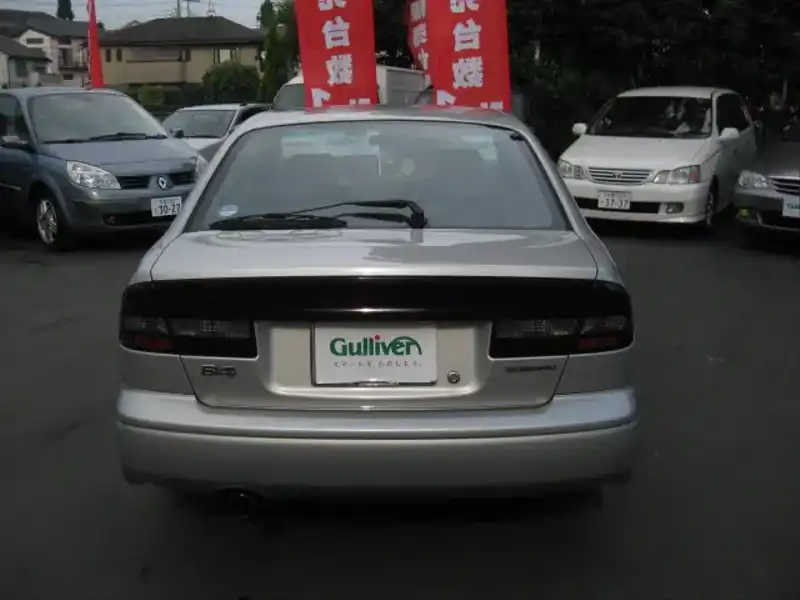 カタログ画像：レガシィＢ４（LEGACY B4） ＲＳタイプＢ 1999年11月 GF-BE5 2000cc アークティックシルバー・メタリック 燃費12.6km / l  バック