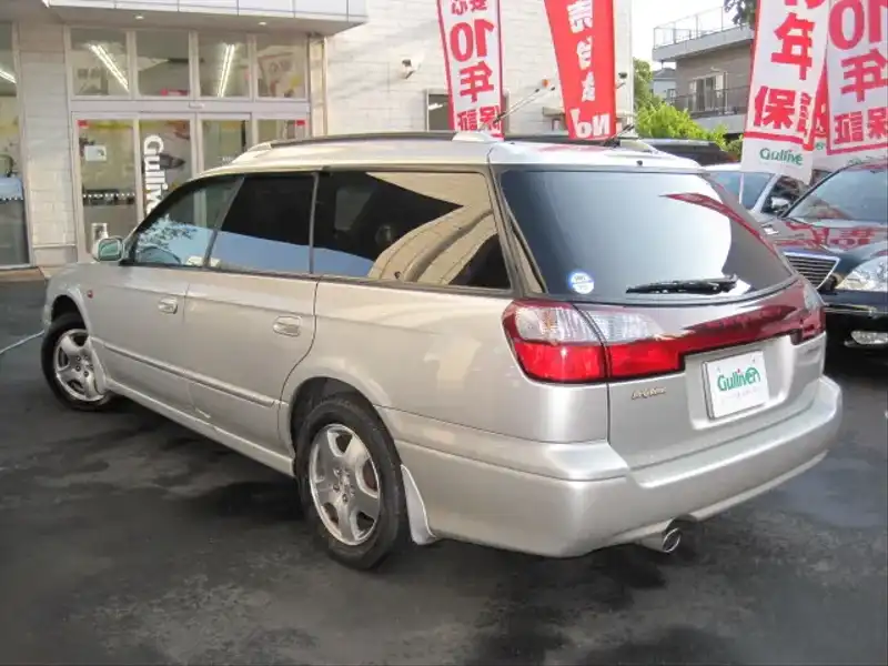 カタログ画像：レガシィツーリングワゴン（LEGACY TOURING WAGON） ブライトンＳ 2000年5月 TA-BH5 2000cc アークティックシルバー・メタリック 燃費12.4km / l  バック