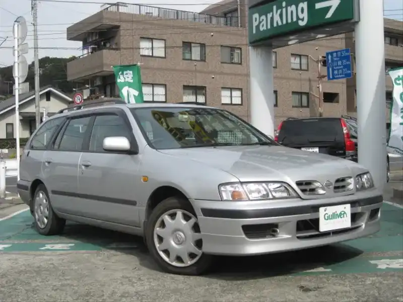 カタログ画像：プリメーラ（PRIMERA） ２．０Ｔ４ 1998年9月 GF-HNP11 2000cc ソニックシルバーＭ 燃費11.6km / l  フロント