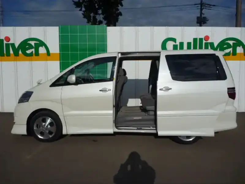 カタログ画像：アルファードＧ（ALPHARD G） ＭＳ リミテッド・デュアルＡＶＮスペシャル 2005年9月 TA-MNH15W 3000cc ホワイトパールマイカ 燃費8.6km / l  外装