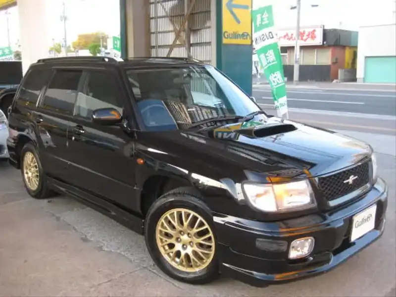 カタログ画像：フォレスター（FORESTER） Ｓ／ｔｂタイプＡ 1999年5月 GF-SF5 2000cc ブラック・マイカ 燃費10.6km / l  メイン