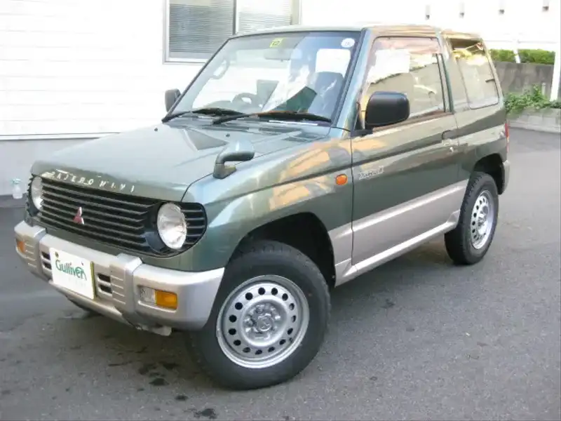 カタログ画像：パジェロミニ（PAJERO MINI） ＸＲ－Ⅰ 1996年6月 E-H51A 660cc ファーブルグリーン（Ｍ）／シンフォニックシルバー（Ｍ）･２トーン 外装