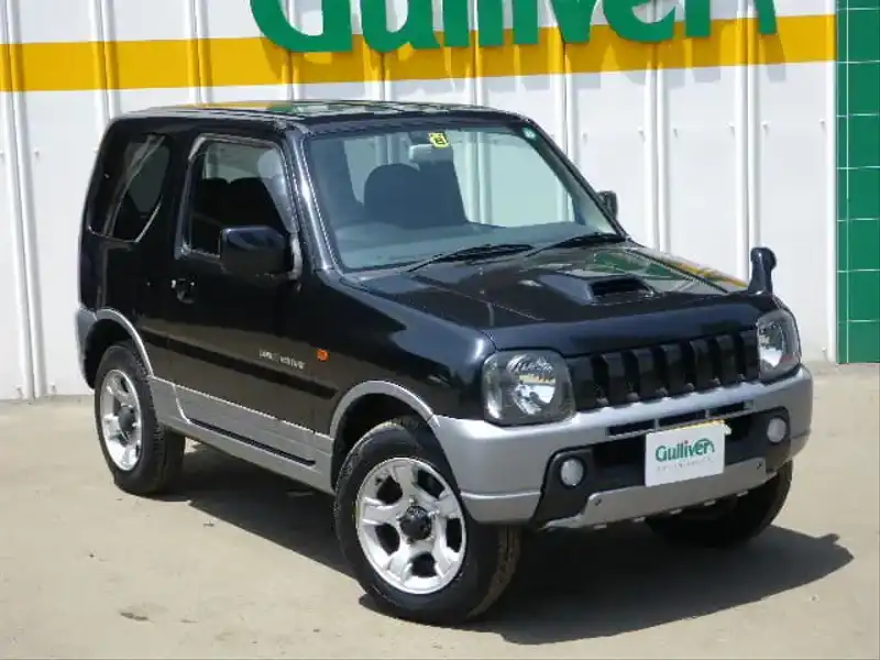 カタログ画像：ジムニー（JIMNY） ランドベンチャー 2003年5月 TA-JB23W 660cc ブルーイッシュブラックパール３／ライトスティールグレーメタリック 燃費14.8km / l  メイン（その他）