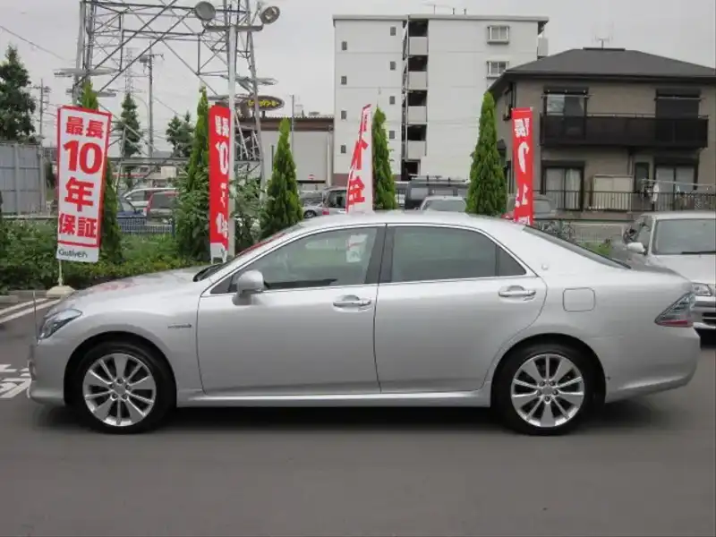 カタログ画像：クラウンハイブリッド（CROWN HYBRID） ハイブリッド スタンダードパッケージ 2008年5月 DAA-GWS204 3500cc プレミアムシルバーパール 燃費14.0km / l 外装