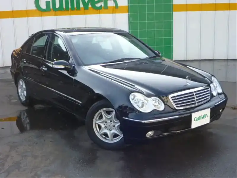 カタログ画像：Ｃクラス（C-CLASS） Ｃ２００コンプレッサー リミテッド 2003年10月 GH-203042 1800cc オブシディアンブラック 燃費10.6km / l  メイン