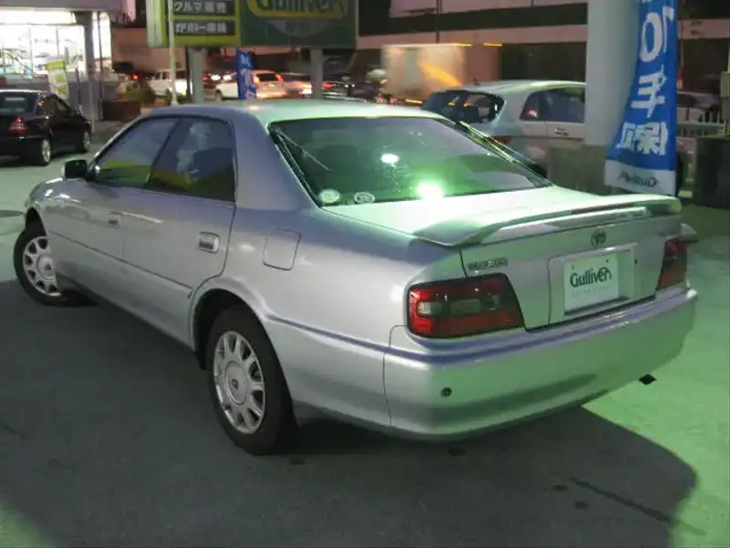 カタログ画像：チェイサー（CHASER） ツアラー 1997年4月 E-GX100 2000cc シルバーメタリック 燃費10.4km / l  バック