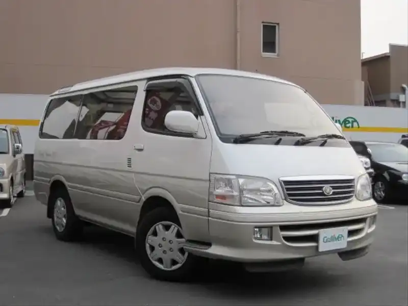 カタログ画像：ハイエースワゴン（HIACE WAGON） リビングサルーンＥＸ 電動カーテン付 2004年4月 KH-KZH106W 3000cc スプリームパールトーニングII 燃費8.5km / l  メイン