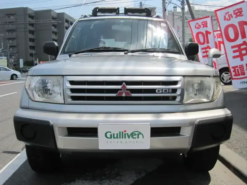 カタログ画像：パジェロイオ（PAJERO IO） ＺＸ 1998年10月 GF-H76W 1800cc ハミルトンシルバー（Ｍ） フロント