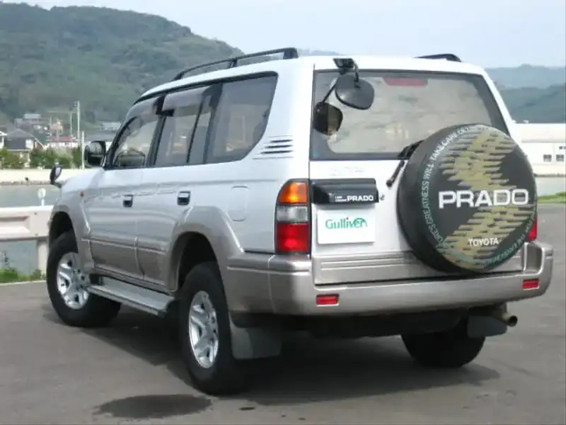 カタログ画像：ランドクルーザープラド（LAND CRUISER PRADO） ＴＺ 1998年1月 KD-KZJ95W 3000cc クリスタルシルバーパールメタリック バック