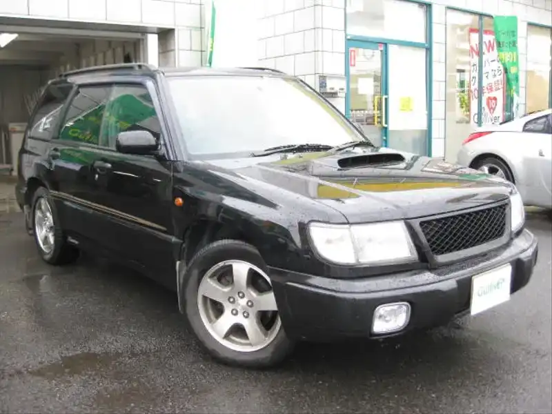 カタログ画像：フォレスター（FORESTER） Ｓ／ｔｂ 1997年2月 E-SF5 2000cc ブラック・マイカ／ブラック・マイカモノトーンｏｒブラック・マイカ／スレート・メタリック２トーン 燃費10.4km / l  メイン