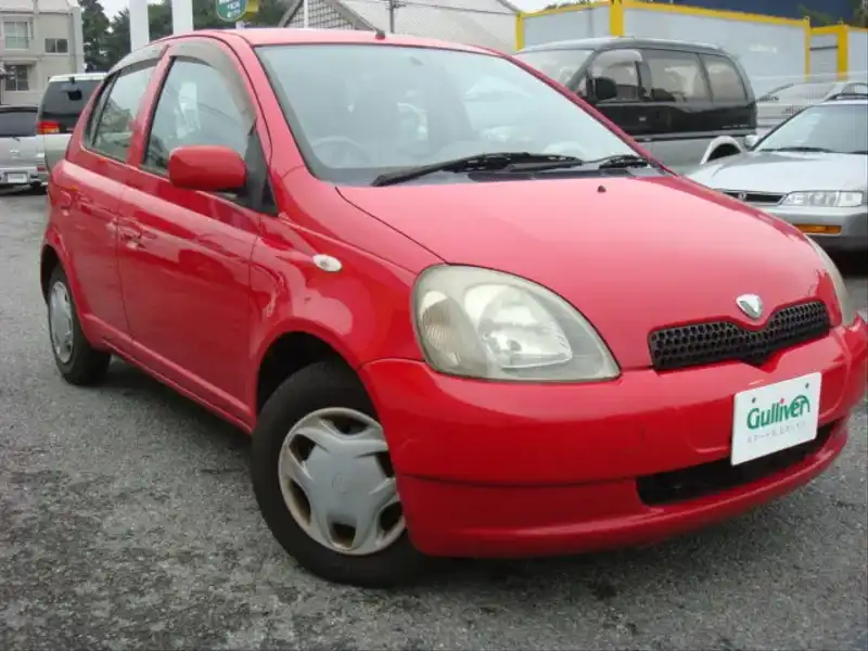 カタログ画像：ヴィッツ（VITZ） Ｆ Ｄパッケージ スカイブルーバージョン 2001年4月 TA-SCP10 1000cc スーパーレッドV 燃費19.6km / l  メイン（その他）