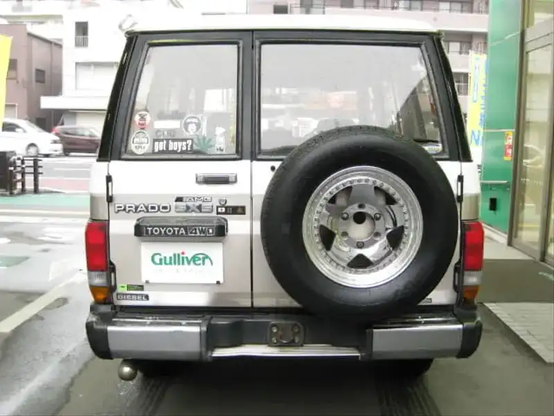 カタログ画像：ランドクルーザープラド（LAND CRUISER PRADO） ４ドア プラドＳＸ 1993年5月 Y-KZJ78G 3000cc ホワイト バック