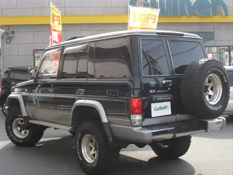 カタログ画像：ランドクルーザープラド（LAND CRUISER PRADO） ４ドア プラドＳＸワイド 1993年5月 Y-KZJ78W 3000cc グリーンフィールド・トーニング バック