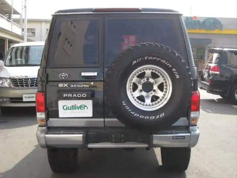 カタログ画像：ランドクルーザープラド（LAND CRUISER PRADO） ４ドア プラドＳＸワイド 1993年5月 Y-KZJ78W 3000cc グリーンフィールド・トーニング バック