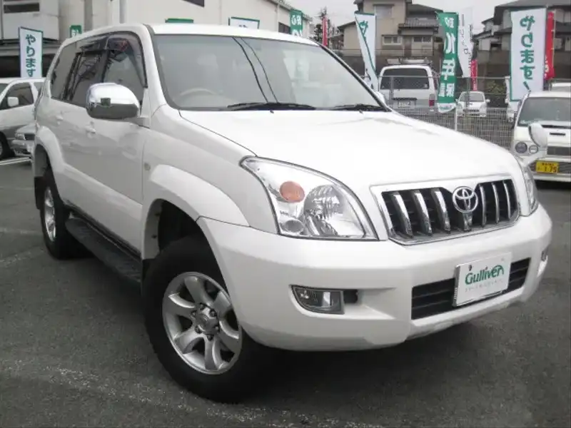 カタログ画像：ランドクルーザープラド（LAND CRUISER PRADO） ＴＺ 2002年10月 KN-KDJ121W 3000cc ホワイトパールクリスタルシャイン 燃費10.8km / l  メイン（その他）